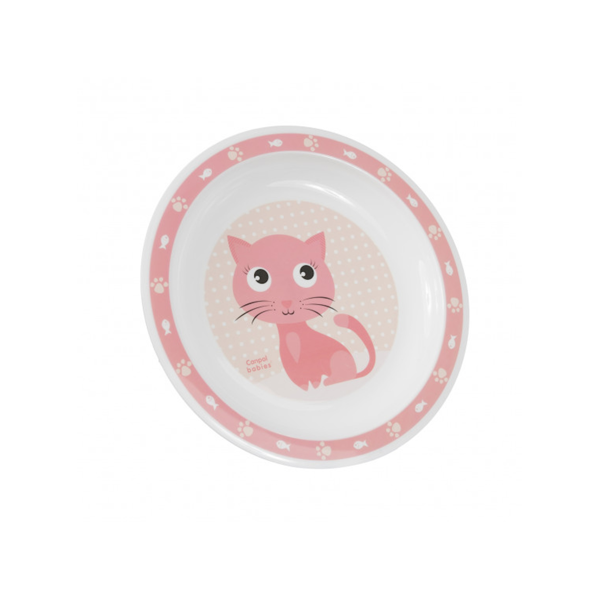 Plastic Tableware Cute Animals-Pink