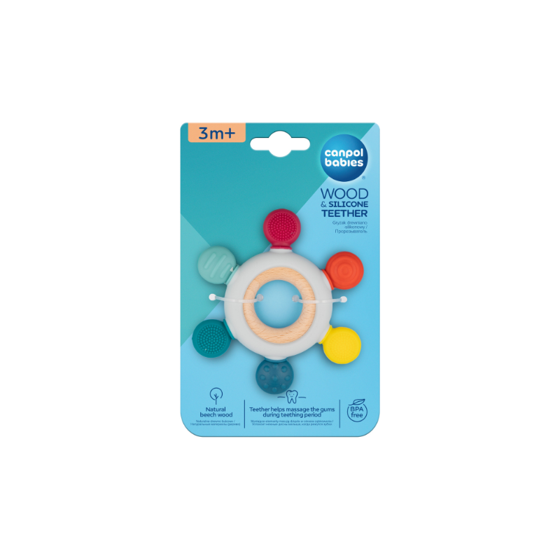 Wooden-Silicone Teether for Babies-RUDDER