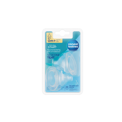 Easy Start Silicone Teats for Wide Neck Bottle-2pcs