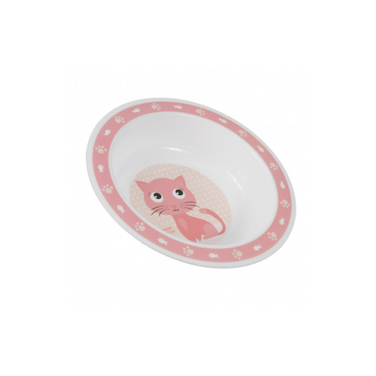 Plastic Tableware Cute Animals-Pink