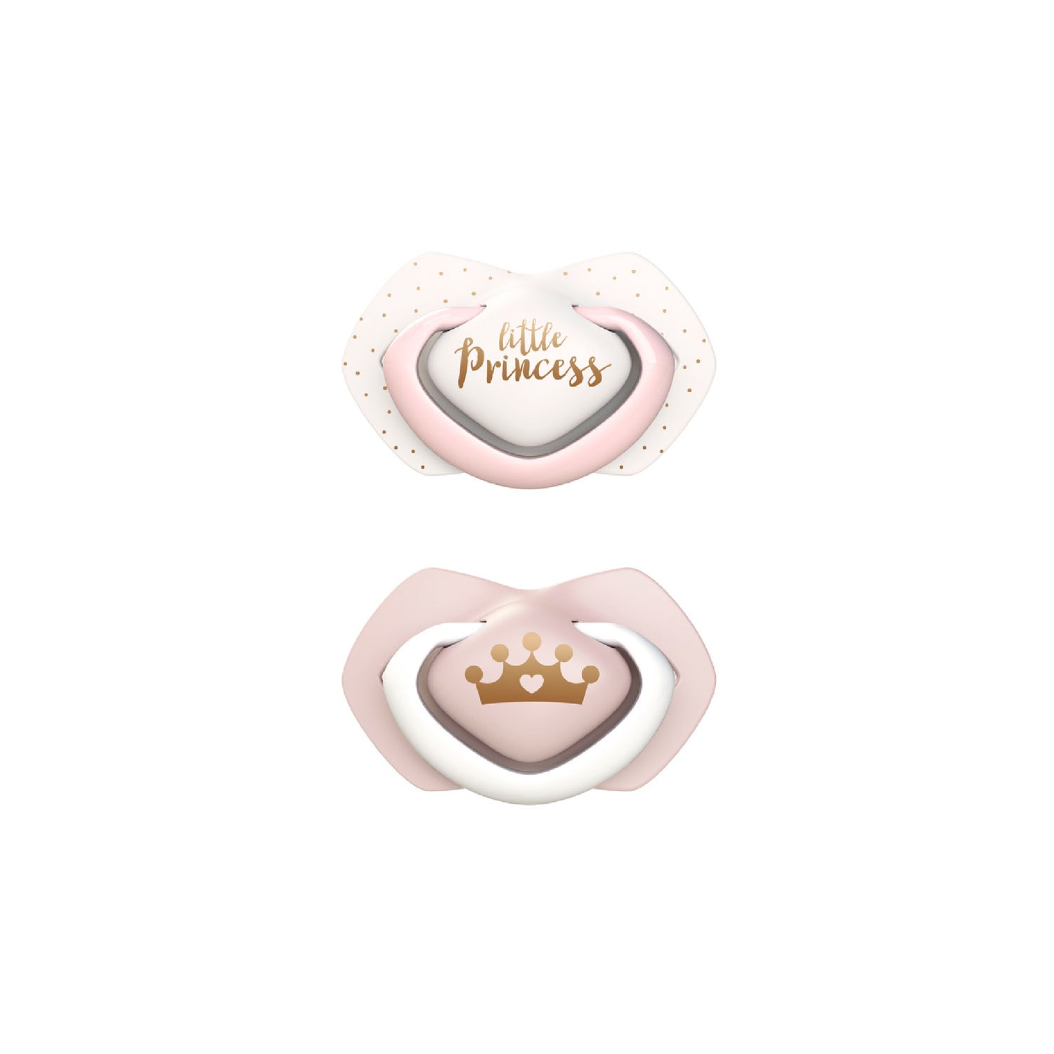 Symmetrical Silicone Soother (0-6m) Royal Baby Collection (2pcs)