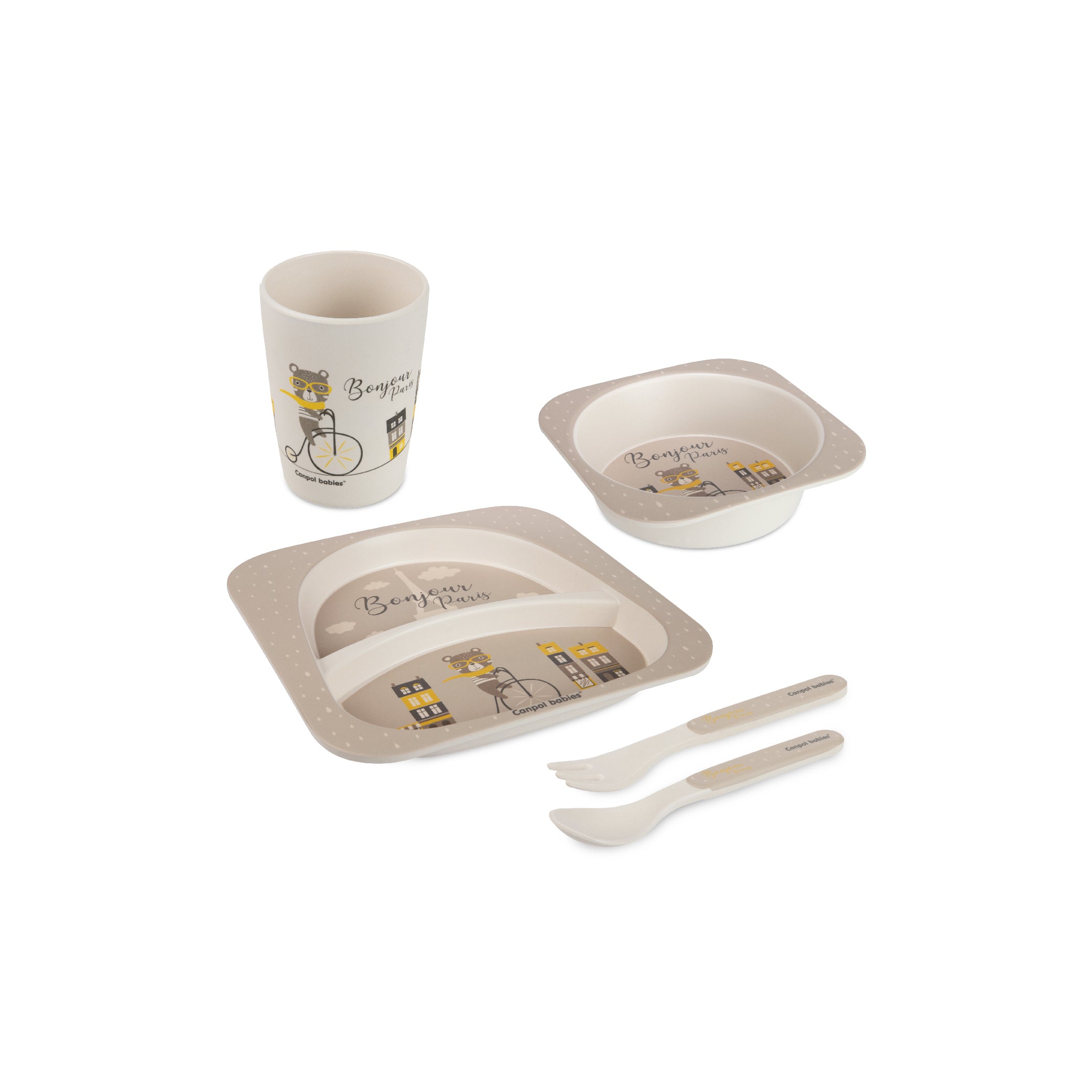 Tableware Set 5 elements-Bonjour Paris Collection