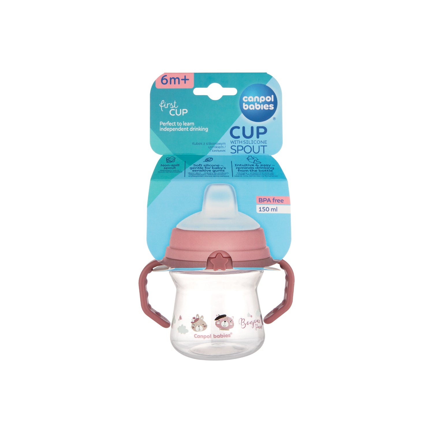 Cup with Silicone Spout First Cup 150ml-Bonjour Paris Collection