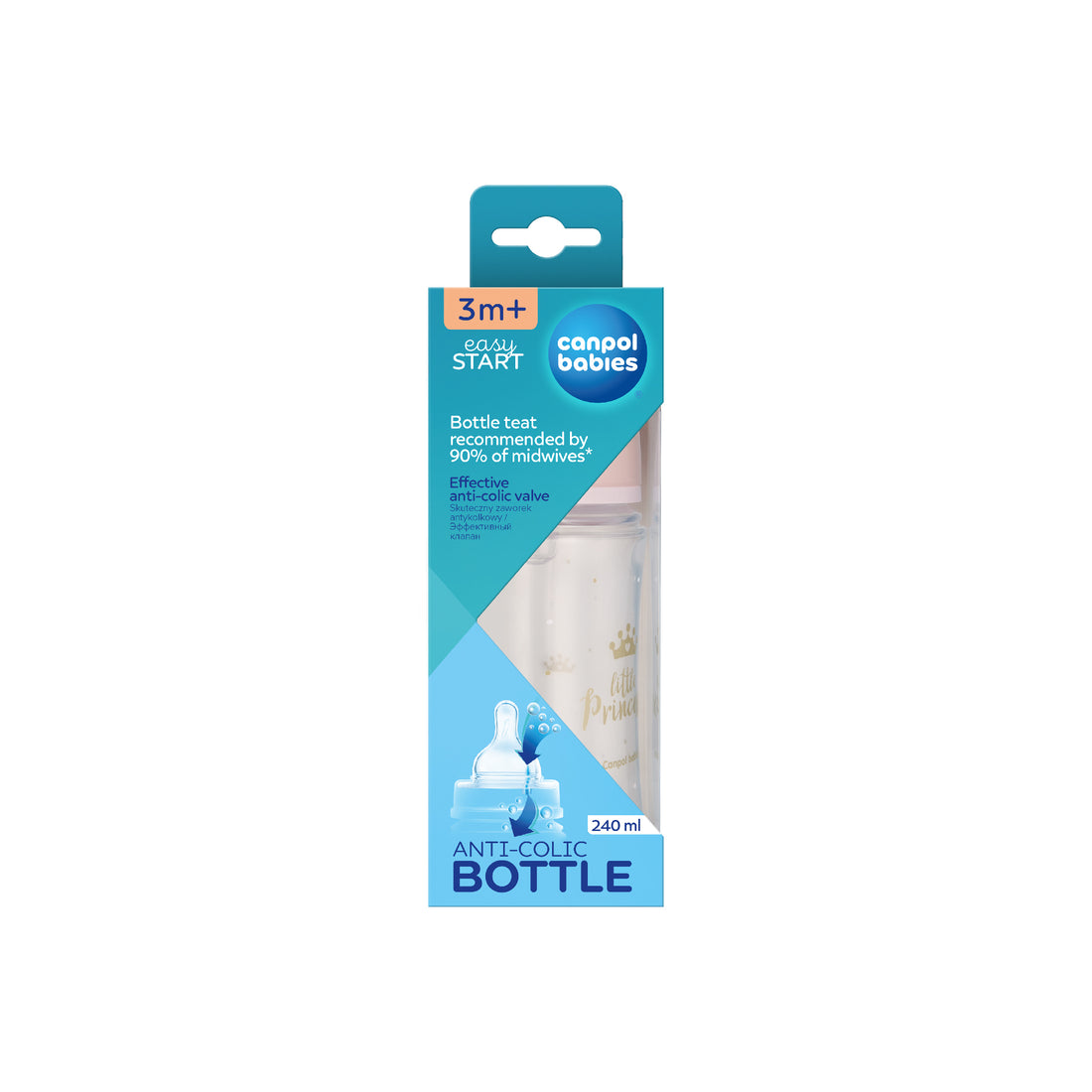 Anti-colic Wide Neck Bottle 240ml PP Easy Start-Royal Baby Collection