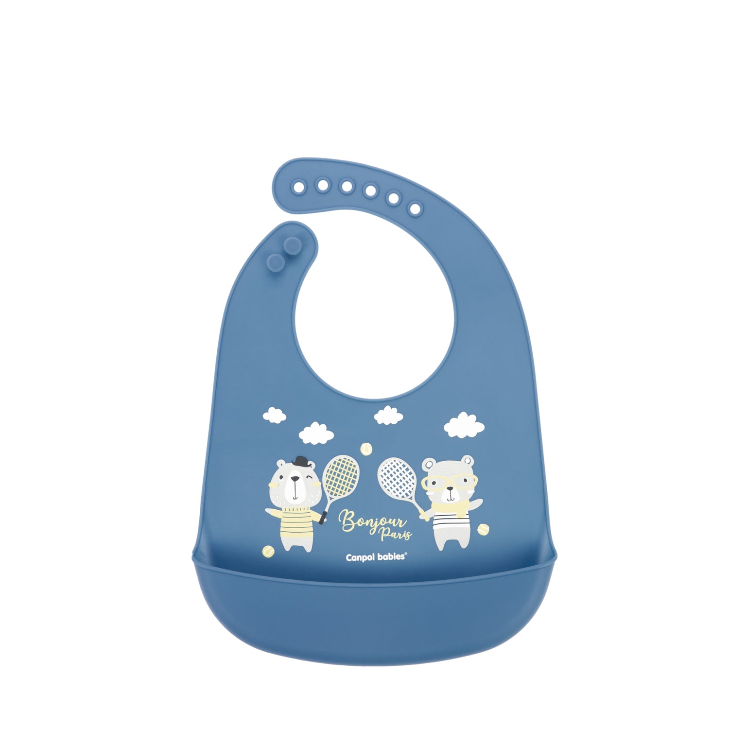 Silicone Bib with Pocket-Bonjour Paris Collection