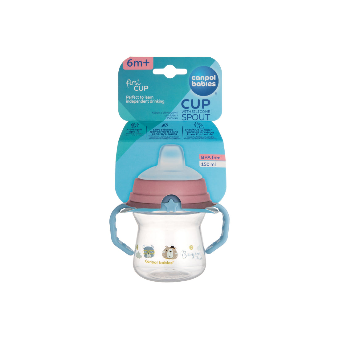 Cup with Silicone Spout First Cup 150ml-Bonjour Paris Collection