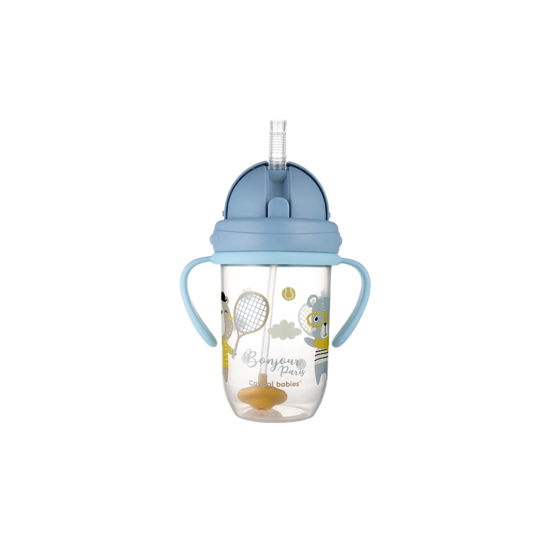 Non-spill cup with weighted straw 270ml-Bonjour Paris Collection