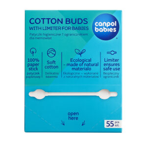 Safe Cotton Buds with Limiter for Babies 55pcs
