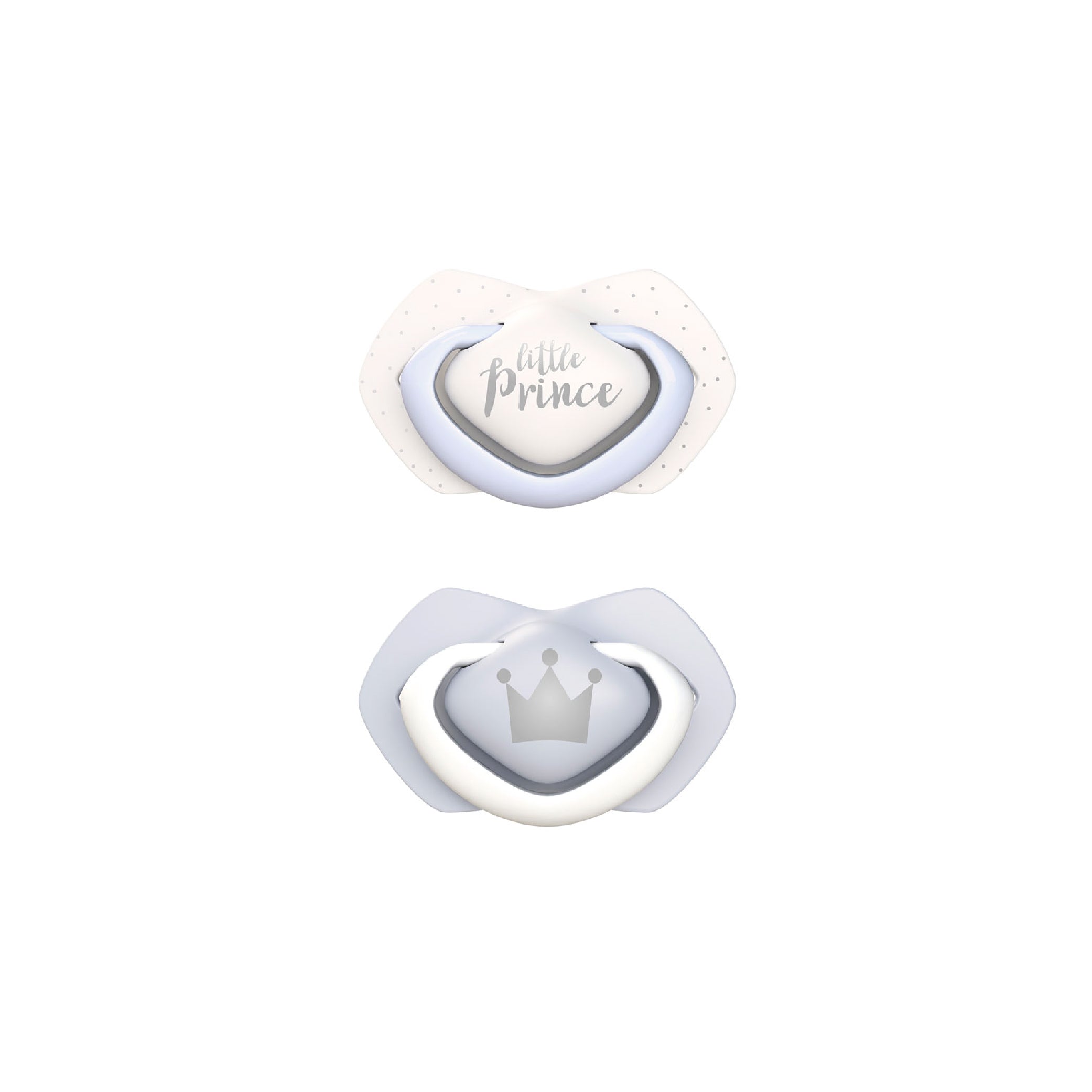 Symmetrical Silicone Soother (0-6m) Royal Baby Collection (2pcs) - Image 2