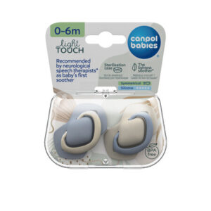 Silicone Soother Light touch 0-6m Symmetrical PURE COLOR 2 pcs